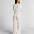 Long-Sleeved Pyjama Top, Beige