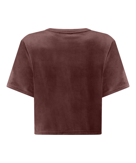 Top Velours Pocket, Brown