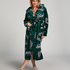 Fleece Bathrobe, Green