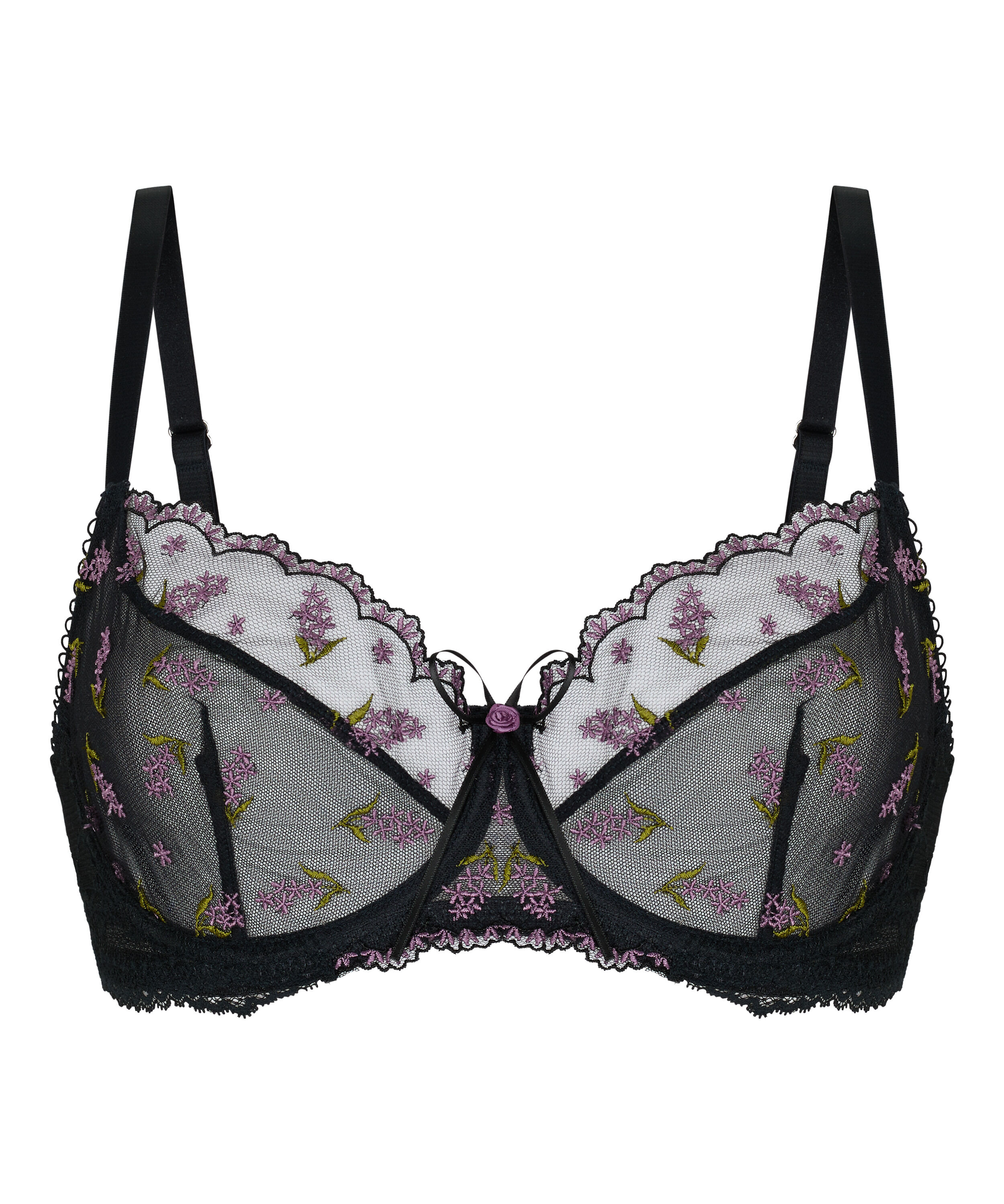 Non-Padded Underwired Bra Iris, Black