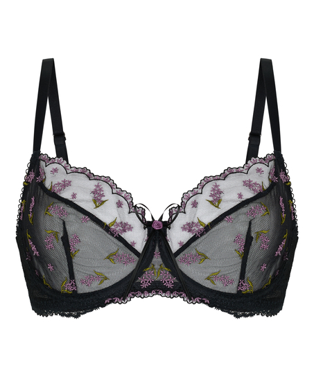 Non-Padded Underwired Bra Iris, Black