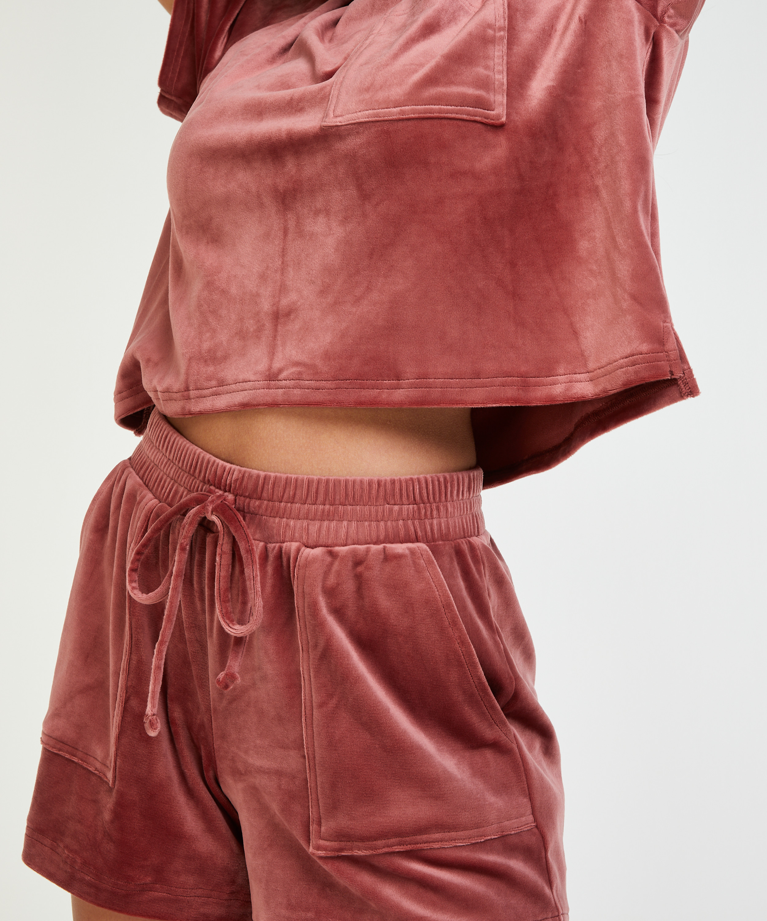 Velvet Pocket shorts, Pink, main