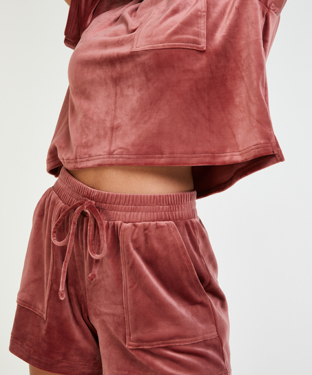 Velvet Pocket shorts, Pink