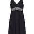 Nora Lace Slip Dress, Black