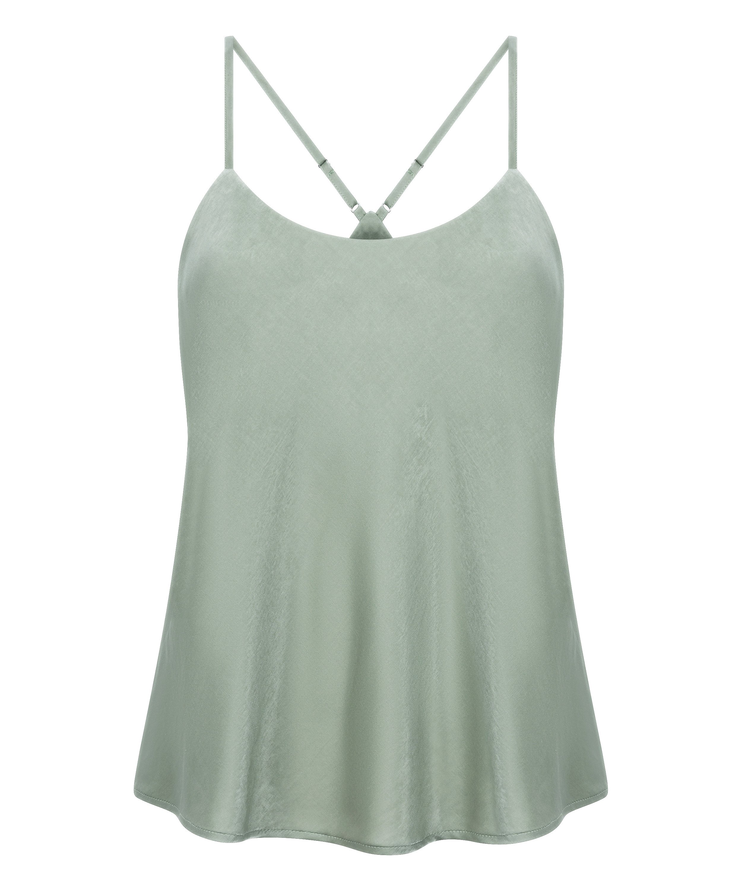 Ayla Satin Cami Top, Green, main