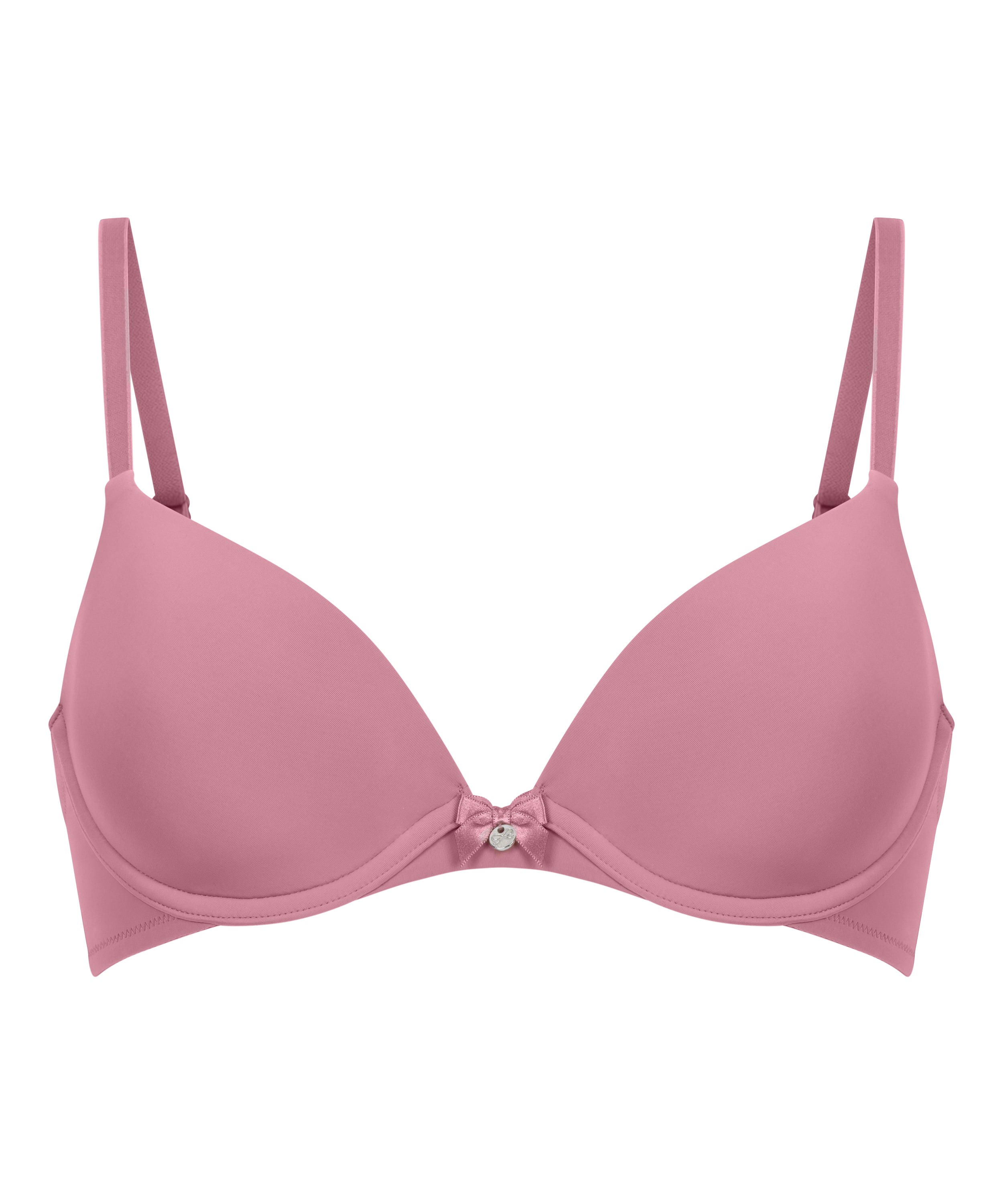 Plunge Padded Underwired Bra, Pink, main