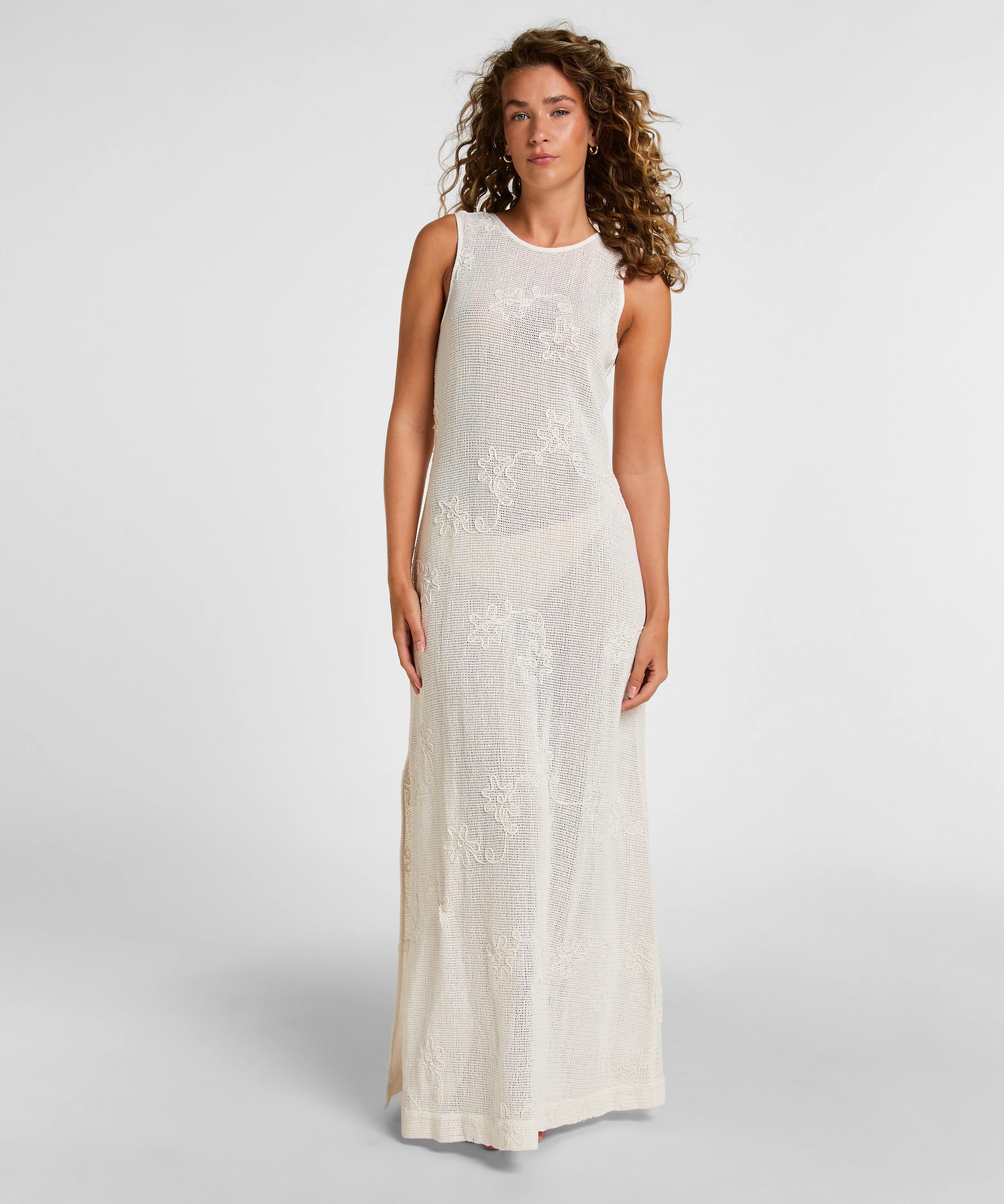 Beach Dress, White, main