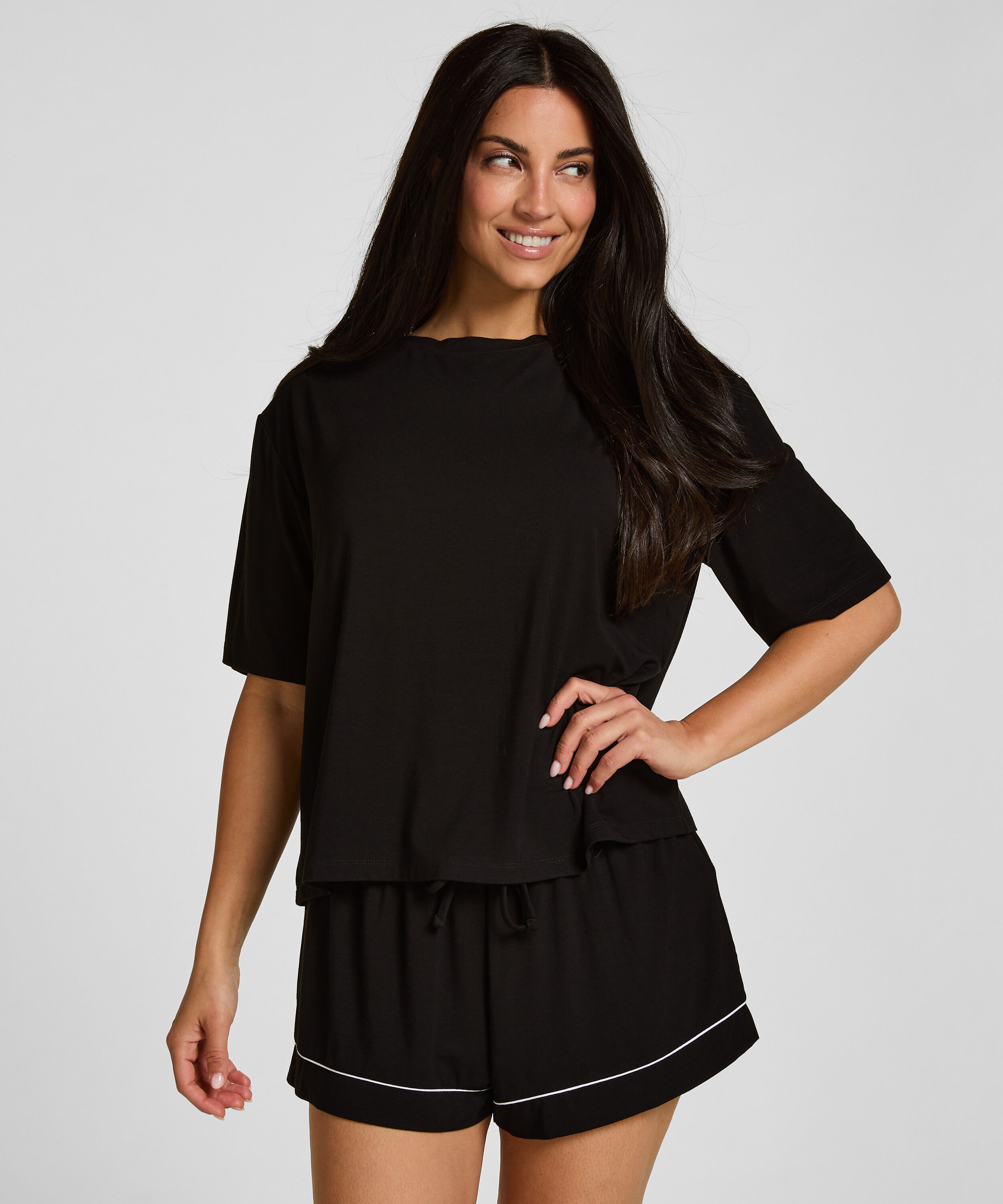 Pyjama Top Jersey Essential, Black