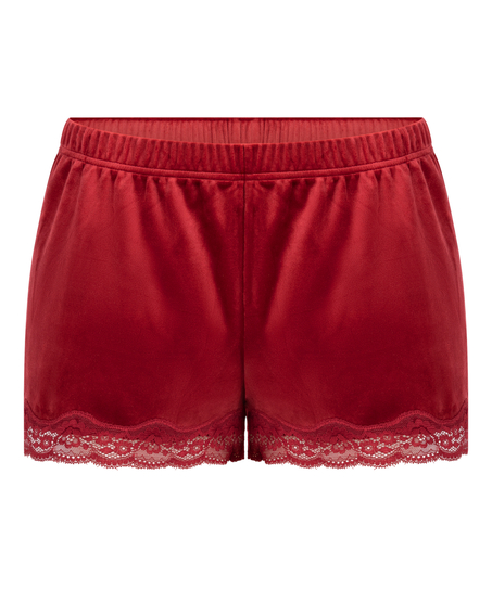 Short Velours Lace, Red
