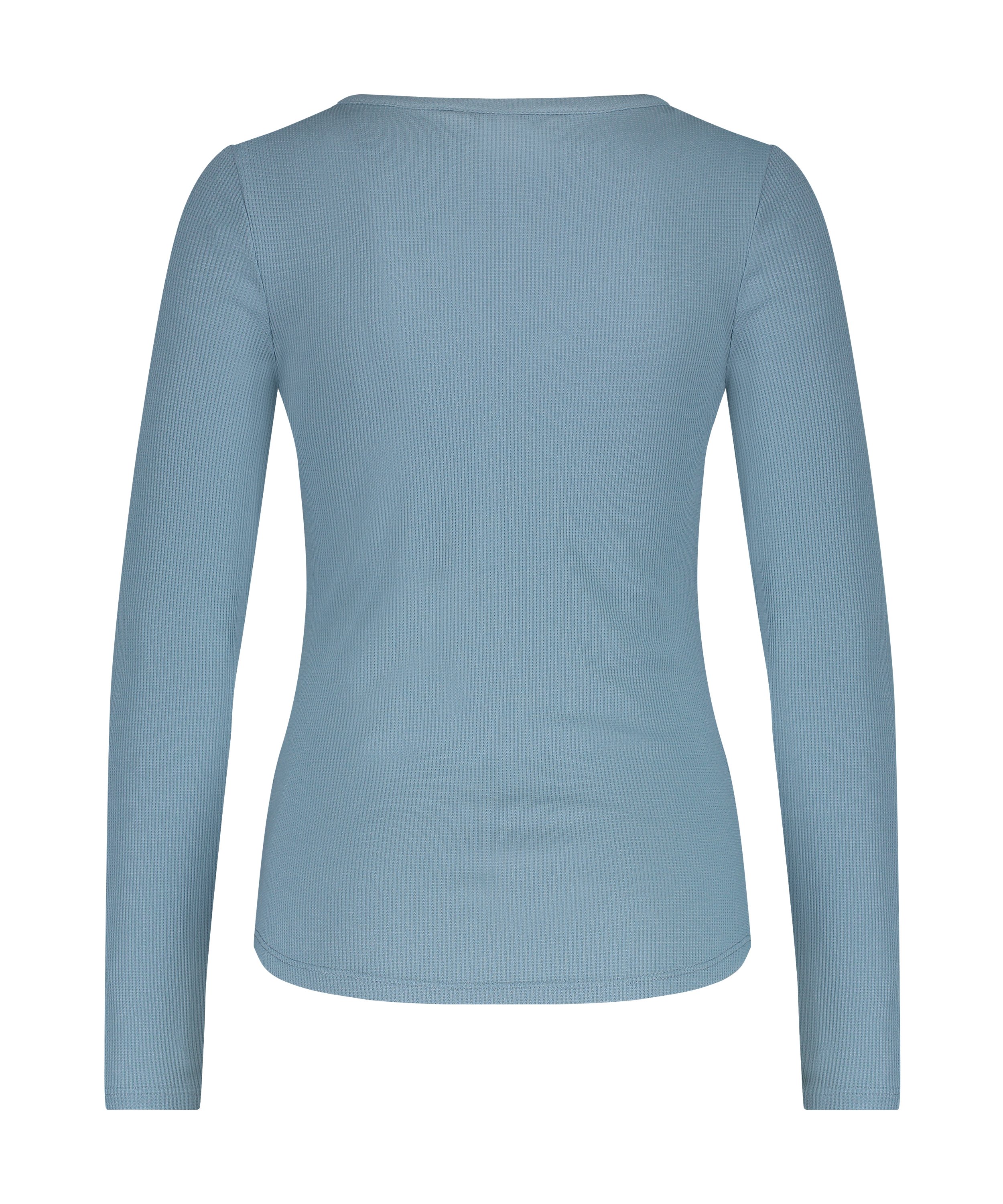 Long-Sleeved Pyjama Top, Blue, main