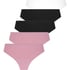 5-pack Invisible Thong, Pink