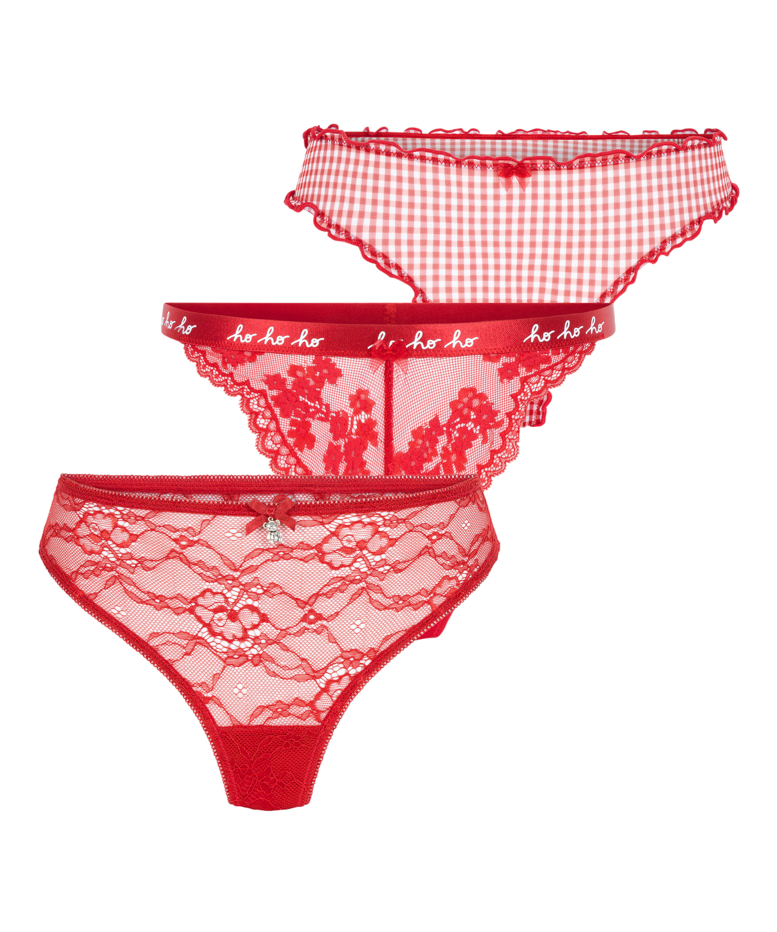 Christmas Thong Giftset, Red