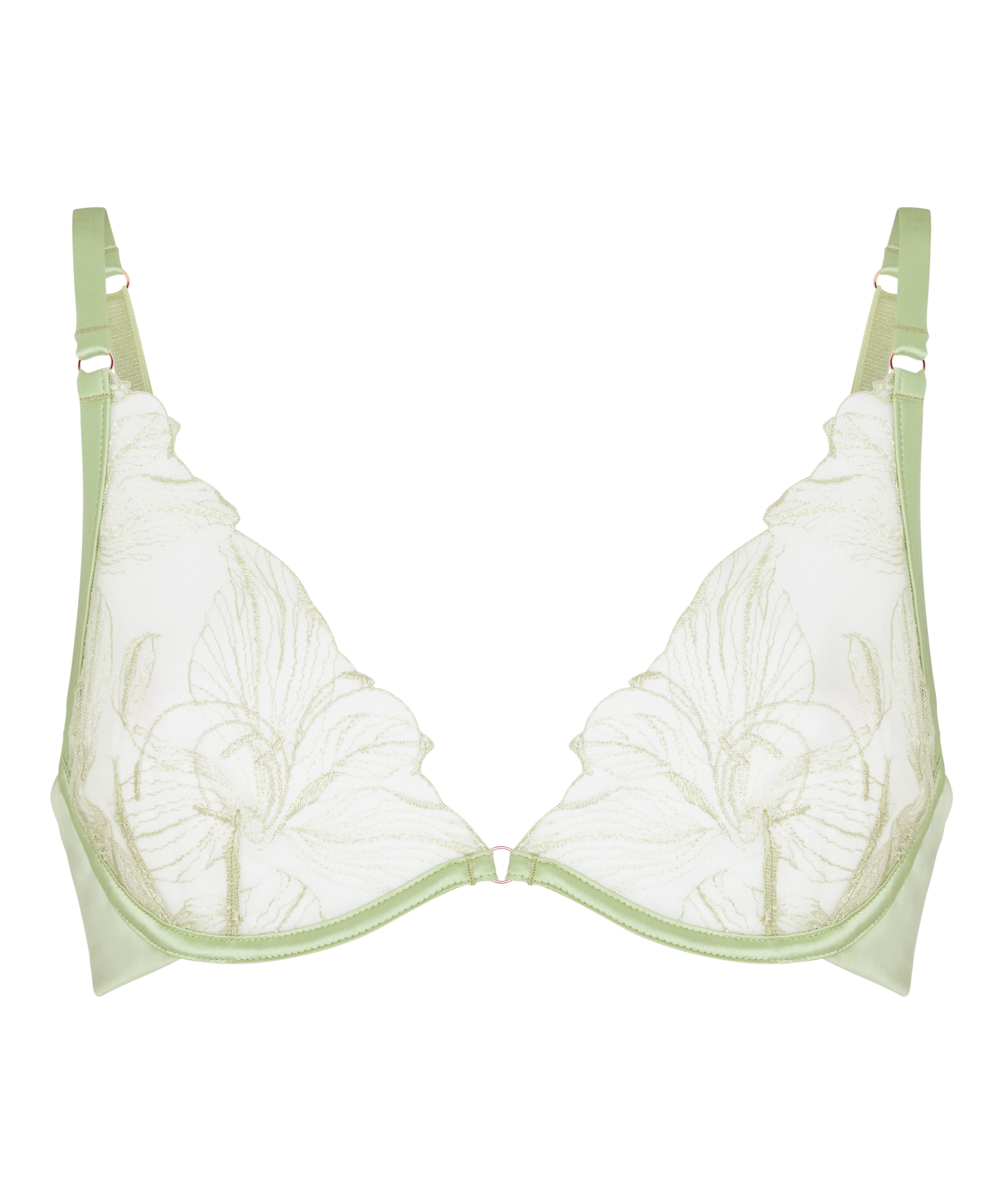 Non-Padded Underwired Bra Ellen, Green, main