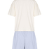 Pyjama Set with Short and T-shirt, White