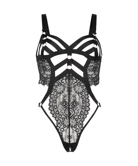 Private Ginger Open Crotch Body, Black