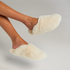 Teddy Mule Slipper, White