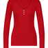 Long-Sleeved Pyjama Top, Red