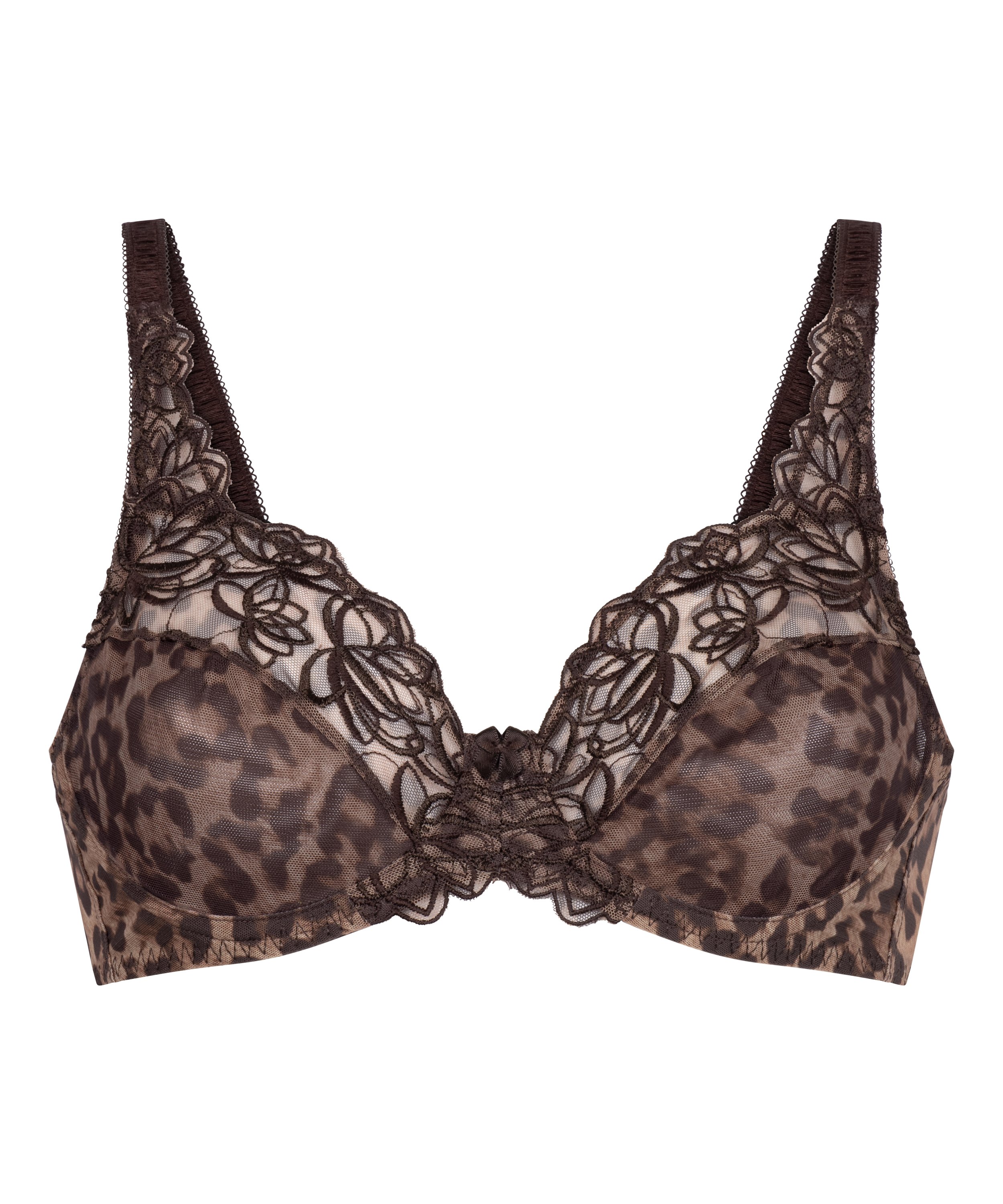 Diva Non-Padded Underwired Bra, Brown, main