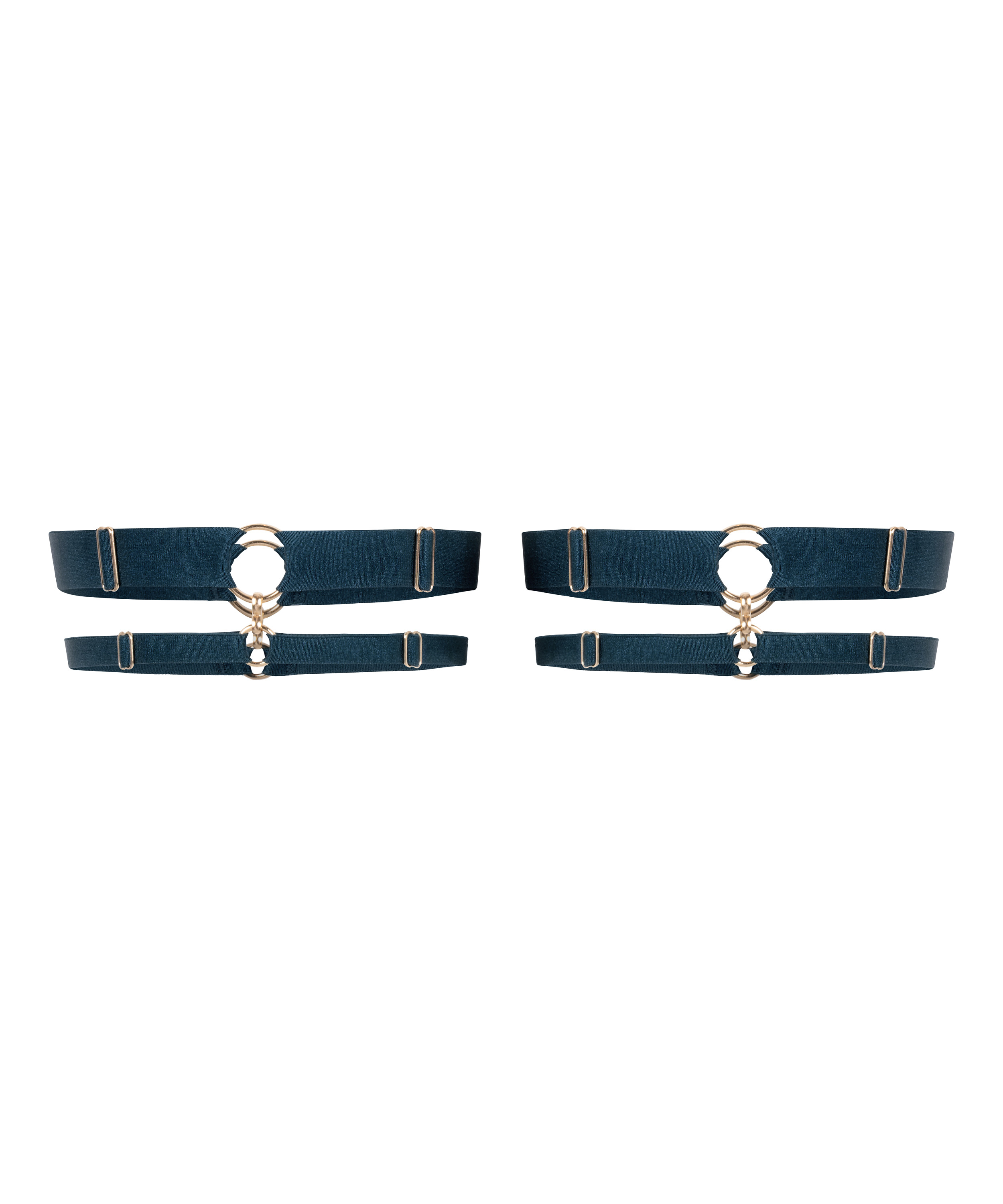 Elastic Leg Garters, Blue, main