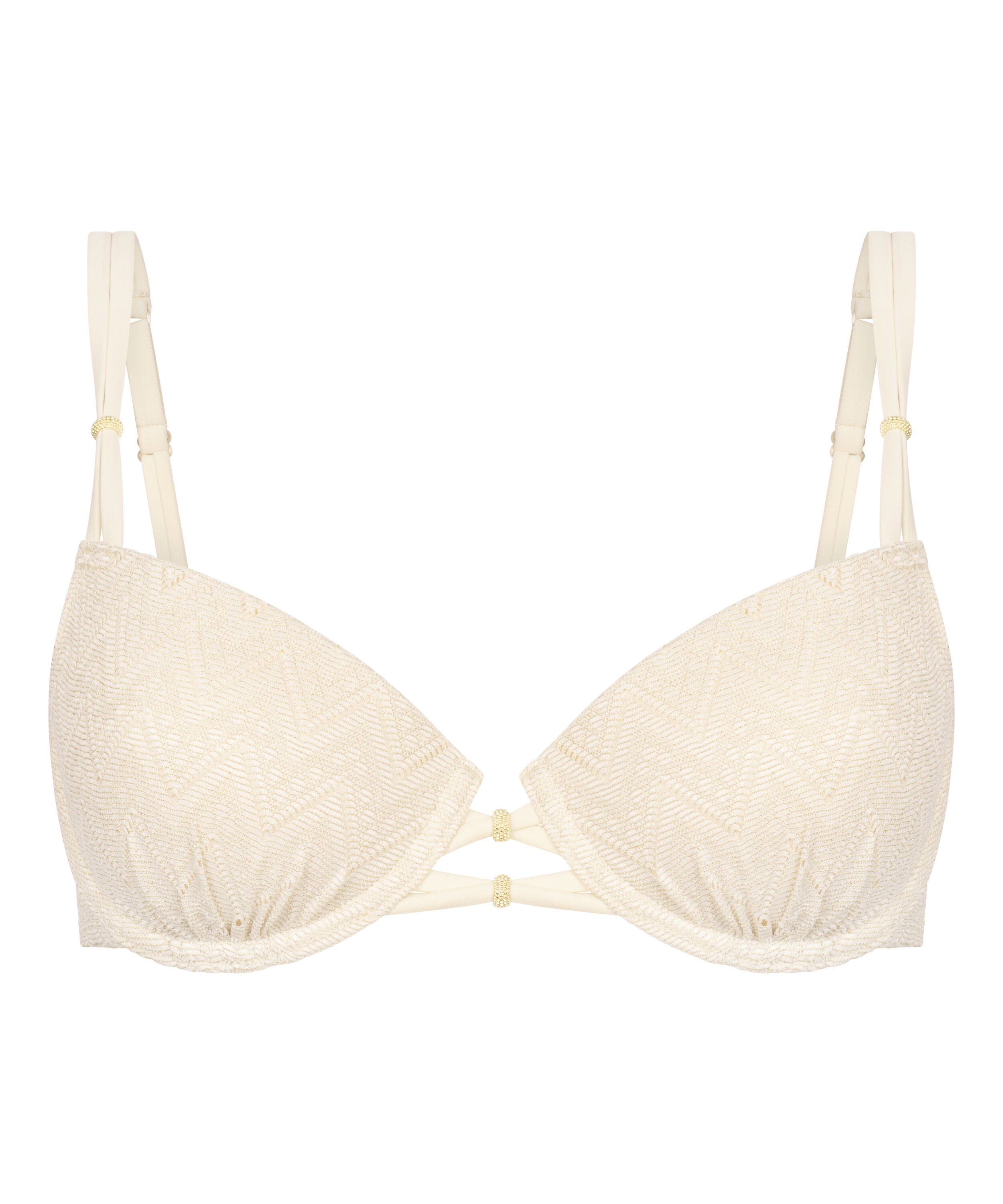 Crochet Bikini Top, White