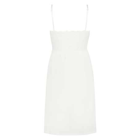 Nora Lace Slip Dress, White