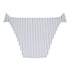 Highleg Bikini Bottom Stripes, White