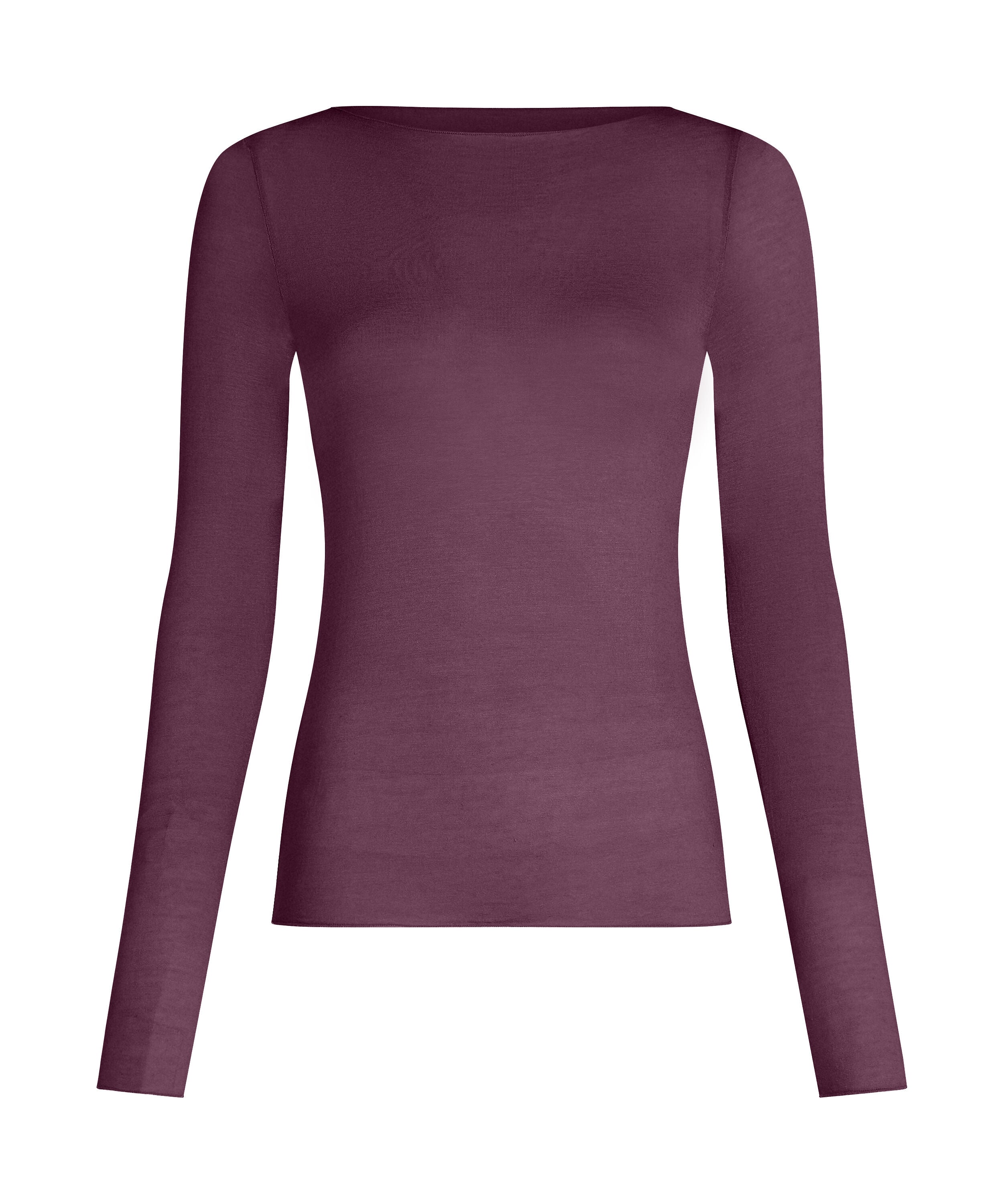 super soft Boatneck shirt with Cashmere, Purple