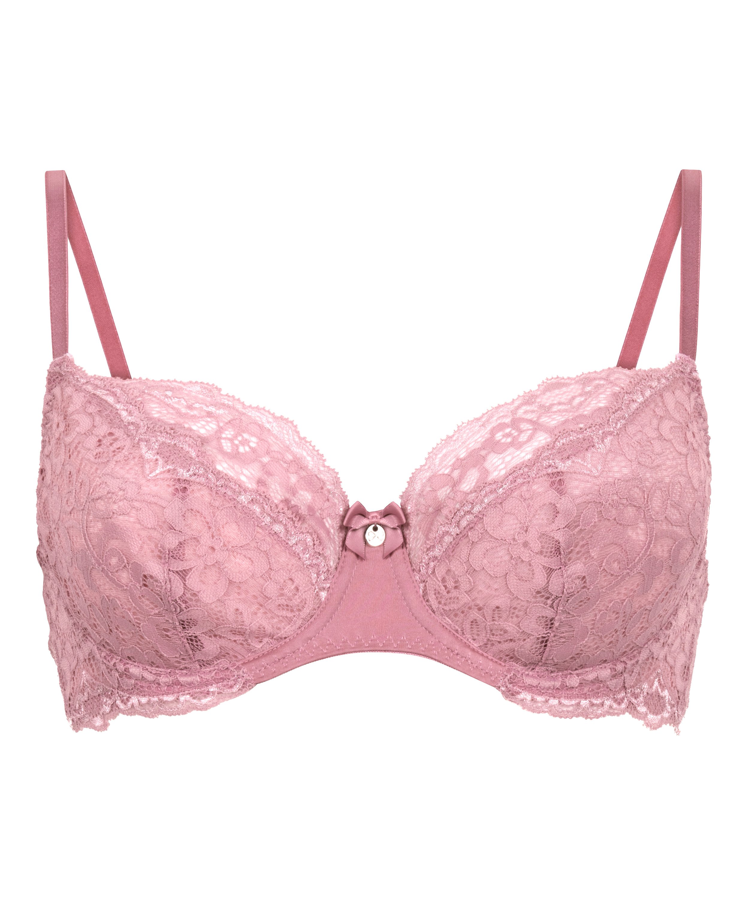 Marine Non-Padded Underwired Bra, Pink, main