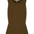 Singlet tanktop cotton rib, Green
