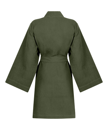 Waffle Bathrobe, Green