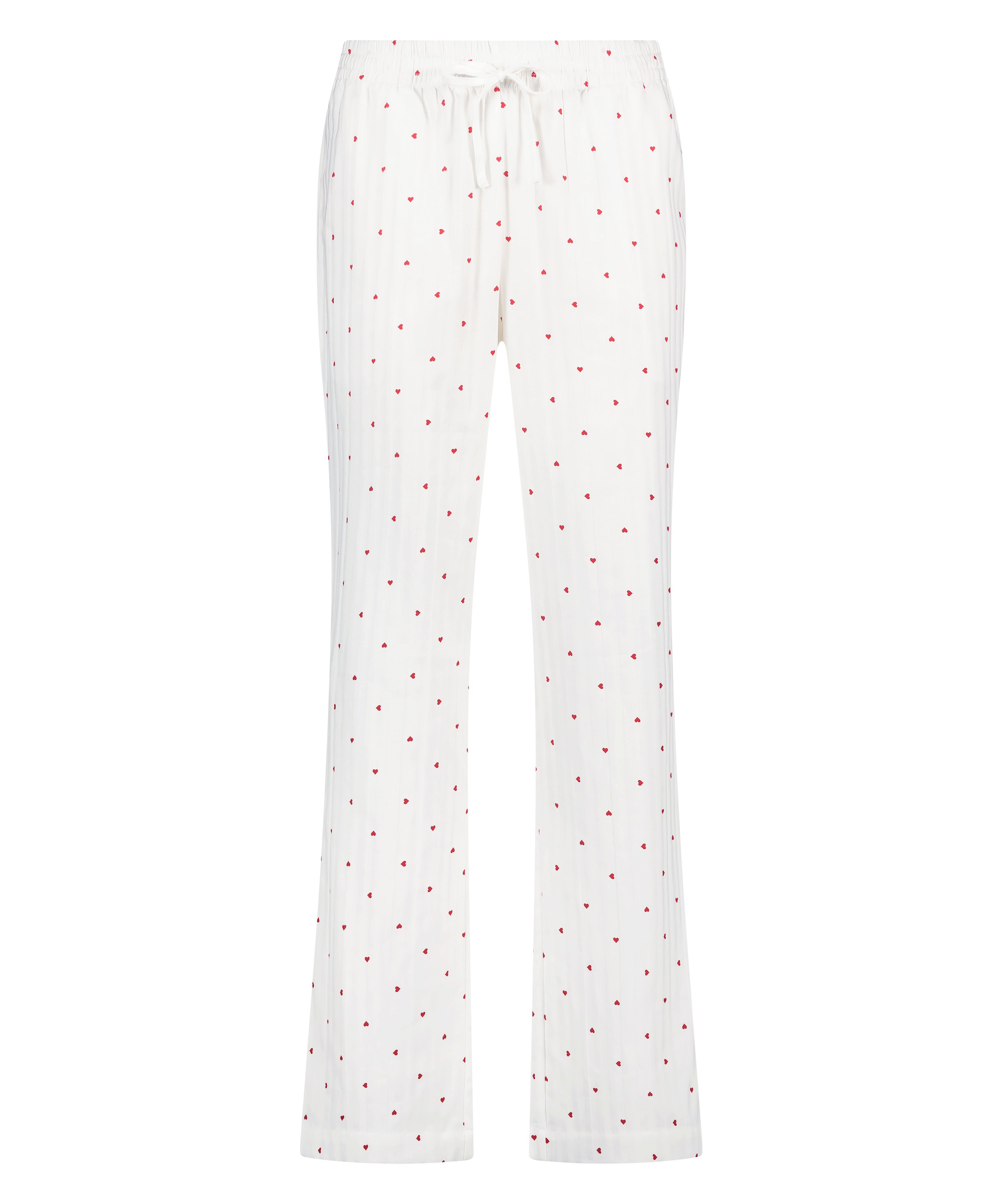 Jacquard Hearts Pyjama Bottoms, White, main