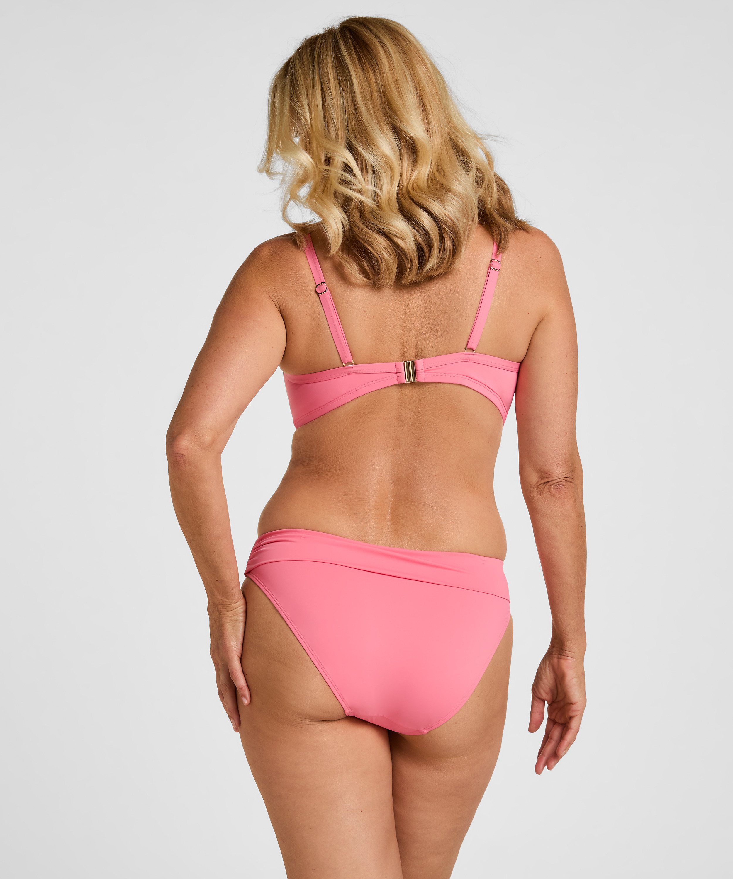 Luxe Non-Padded Underwired Bikini Top, Pink, main