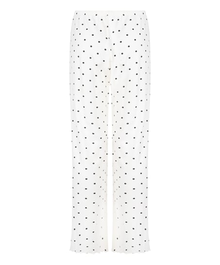 Pyjama Pant Loose Pointelle, White