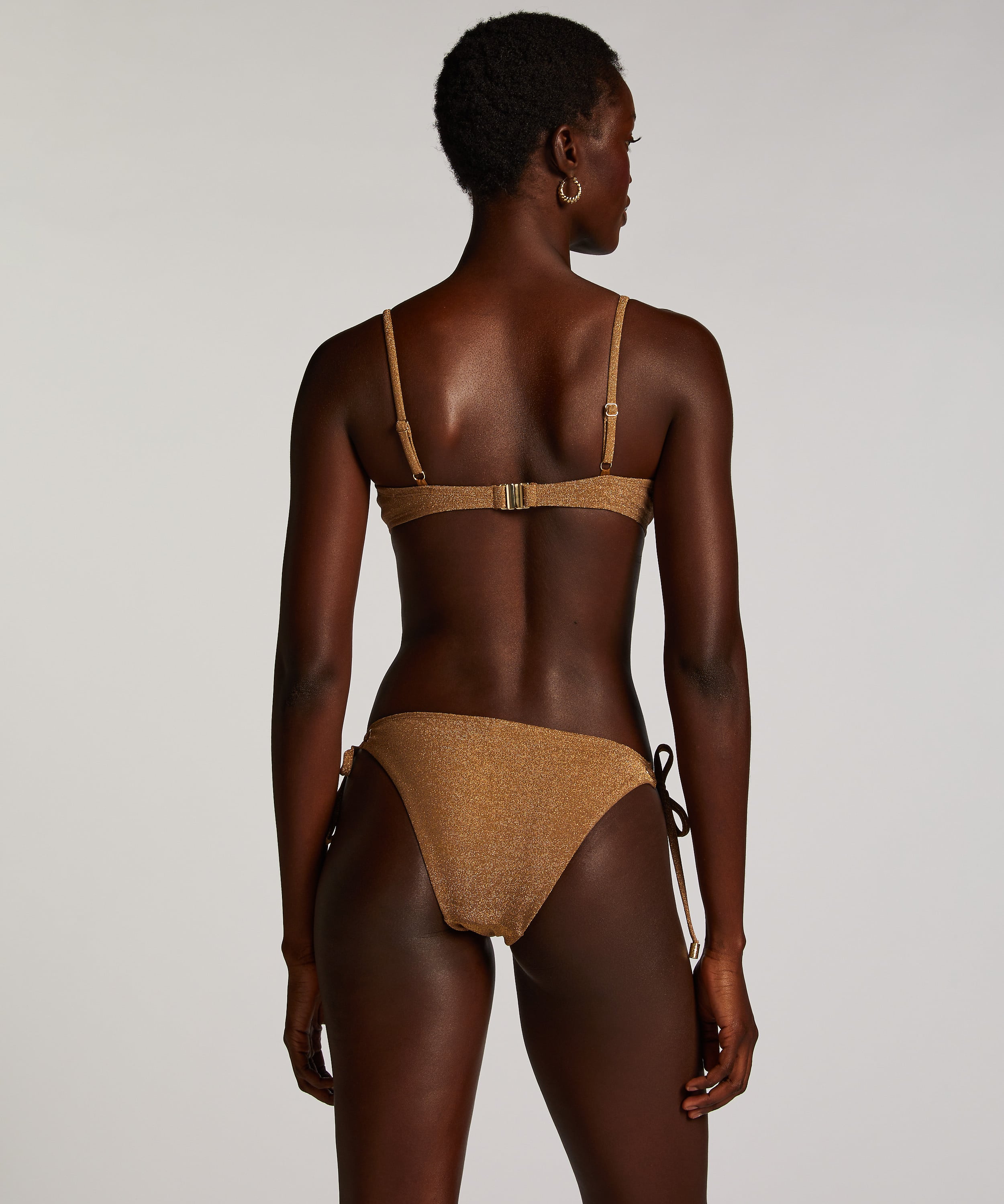 Goldie Shimmer Bikini Top, Yellow, main