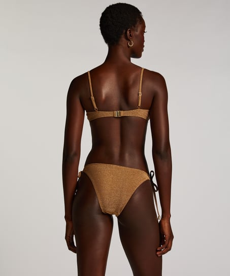 Goldie Shimmer Bikini Top, Yellow