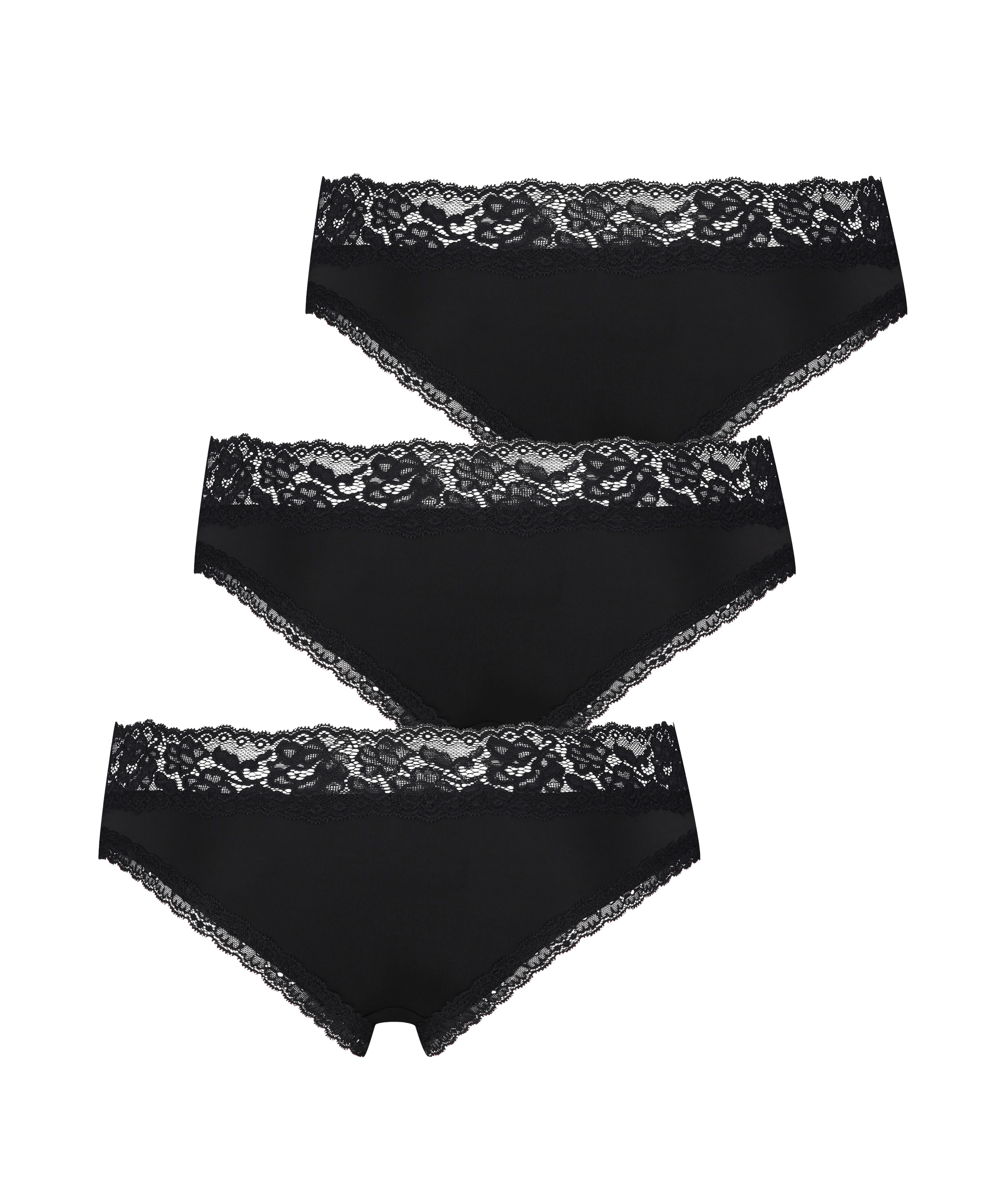 3-Pack Dakota Brazilian Shorts, Black, main
