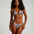 Doha Zebra Cheeky Tanga Bikini Bottoms, White