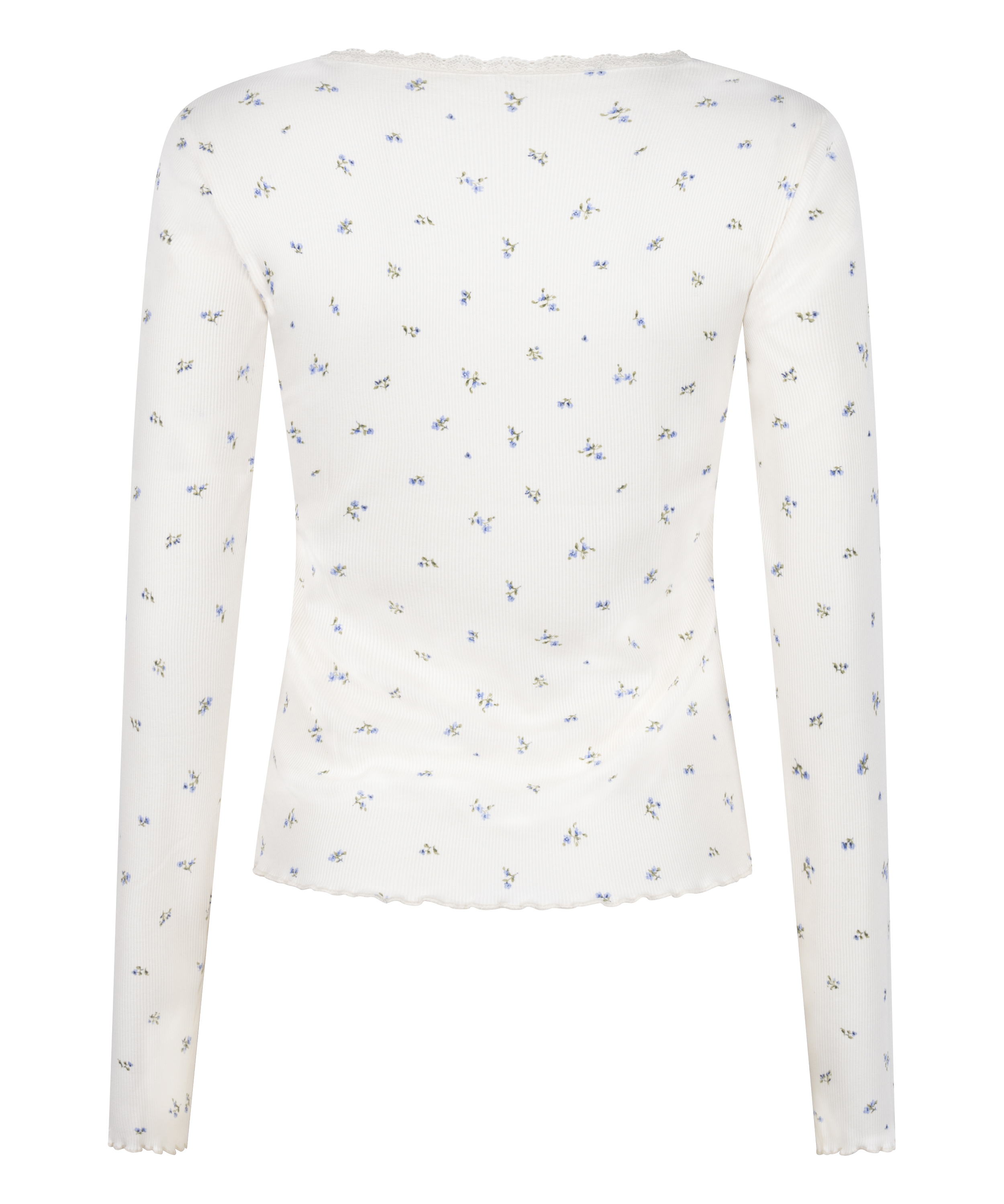 Daisy Pyjama Top, White, main