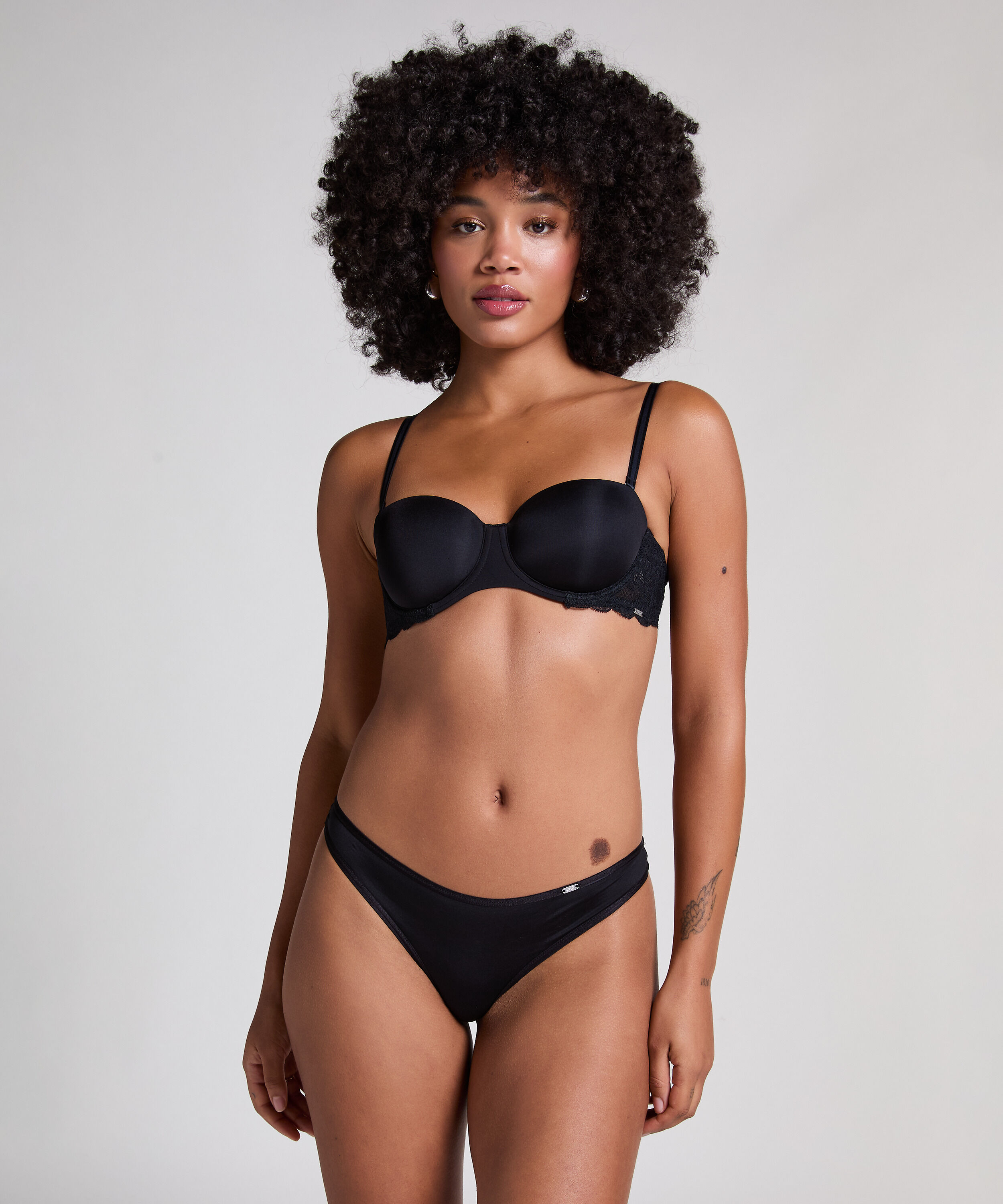 Angie Padded Strapless Underwired Bra, Black