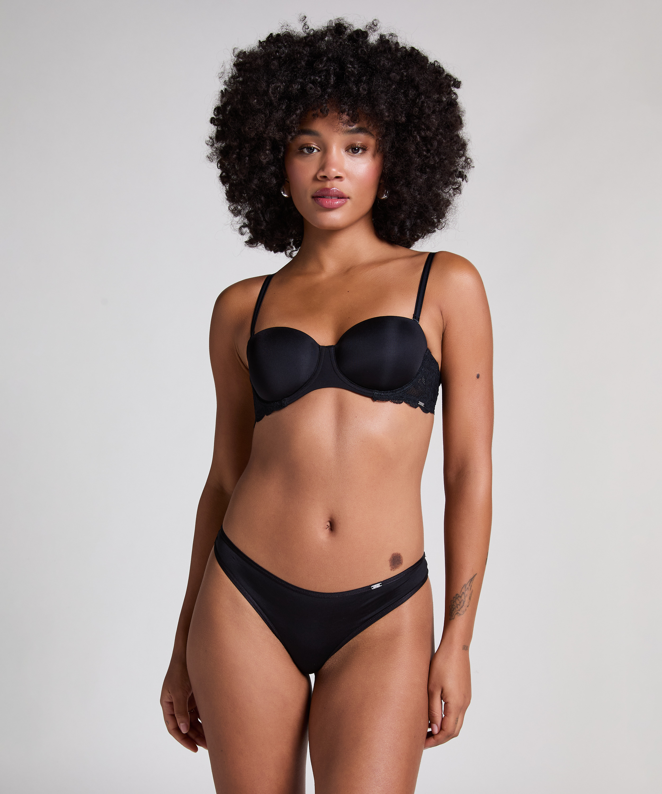 Angie Padded Strapless Underwired Bra, Black, main