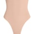 Seamless Enhancing High Waisted Thong, Beige