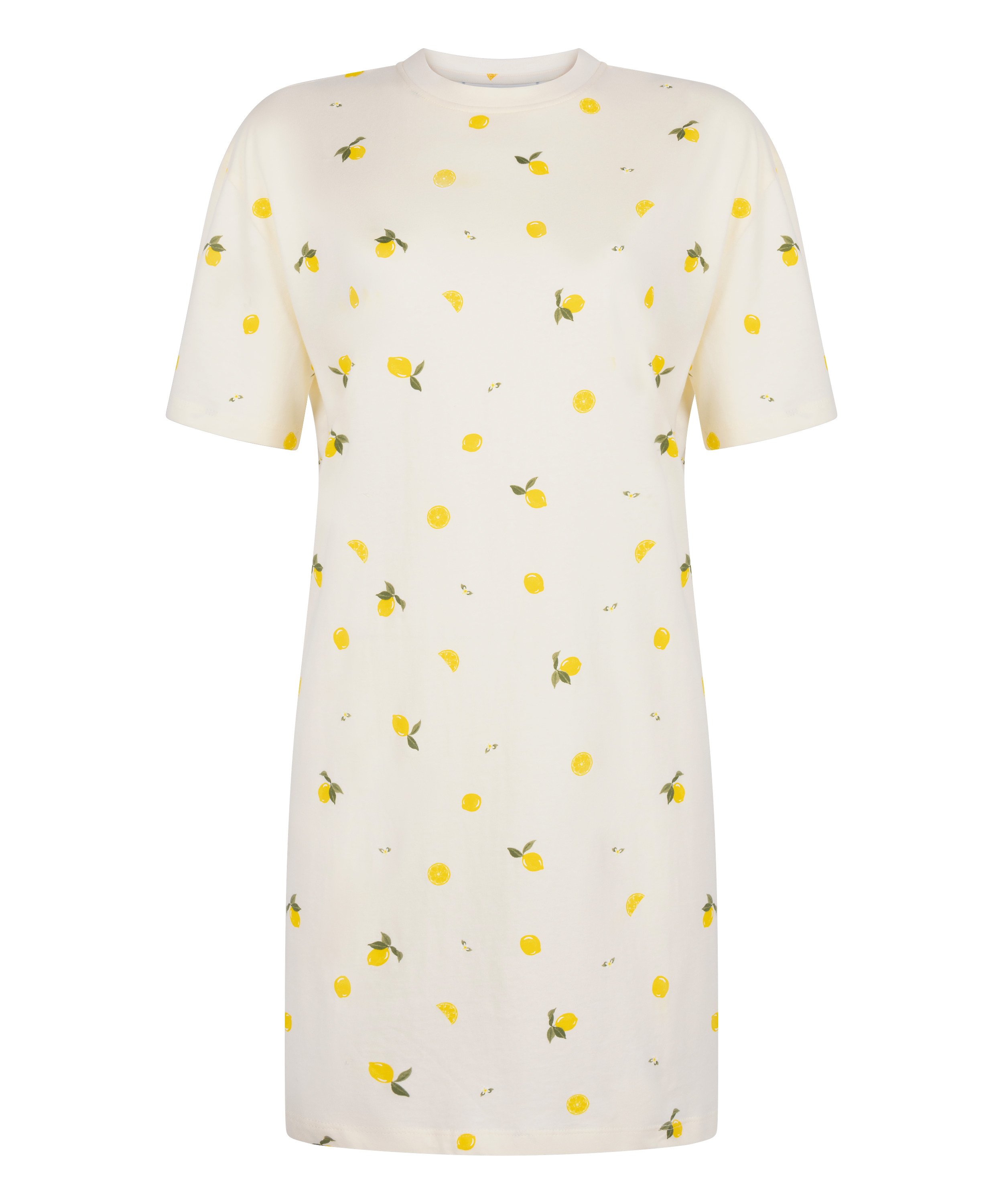 Round Neck Nightshirt, White, main