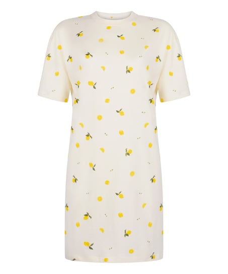 Round Neck Nightshirt, White