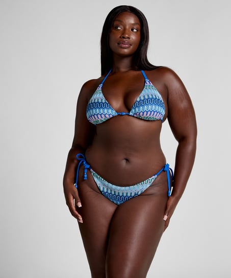 Cali Triangle Bikini Top, Blue