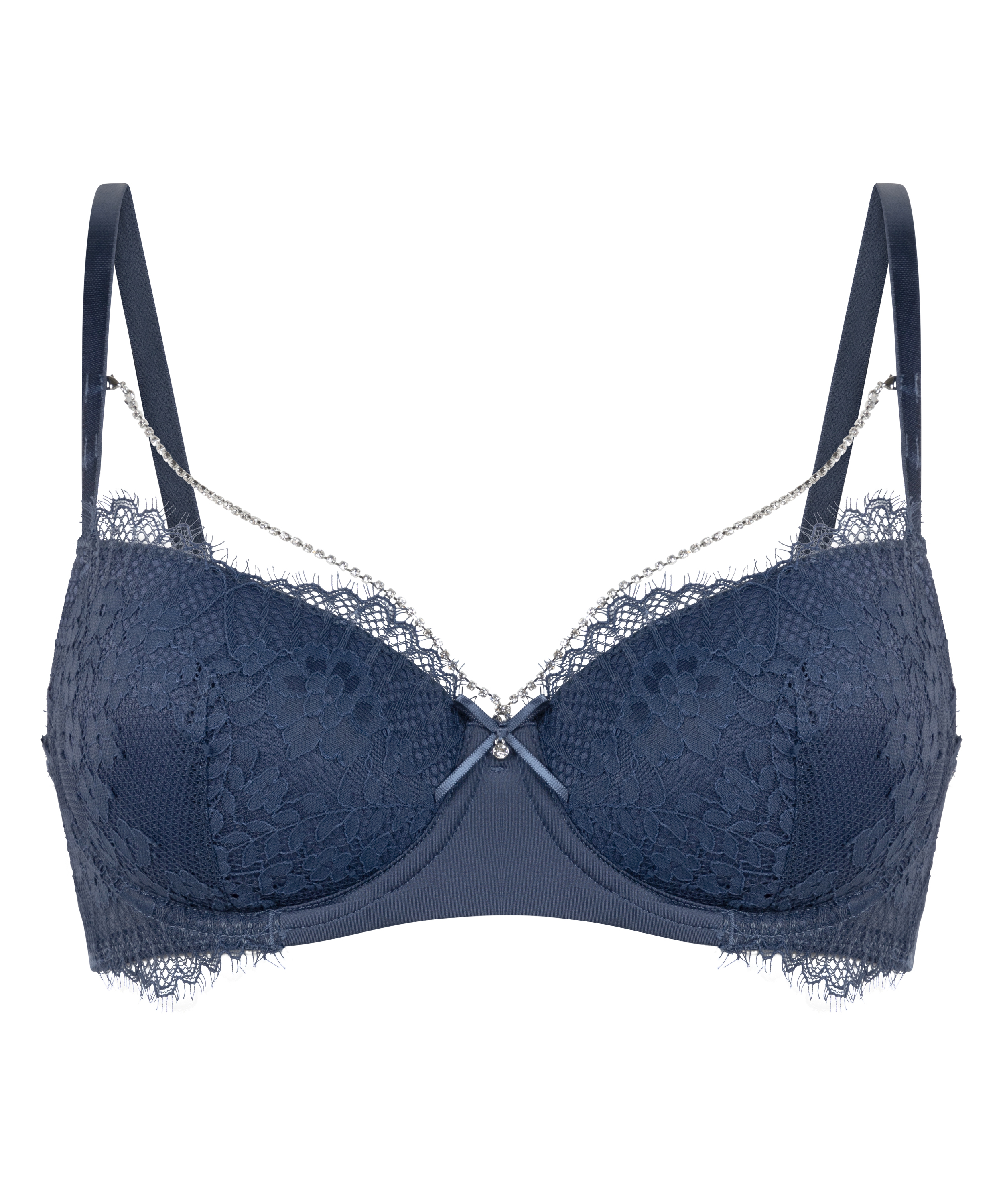 Pearlene Padded Underwired Bra, Blue, main
