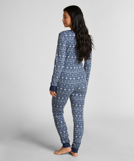Onesie Jersey Fairisle, Blue