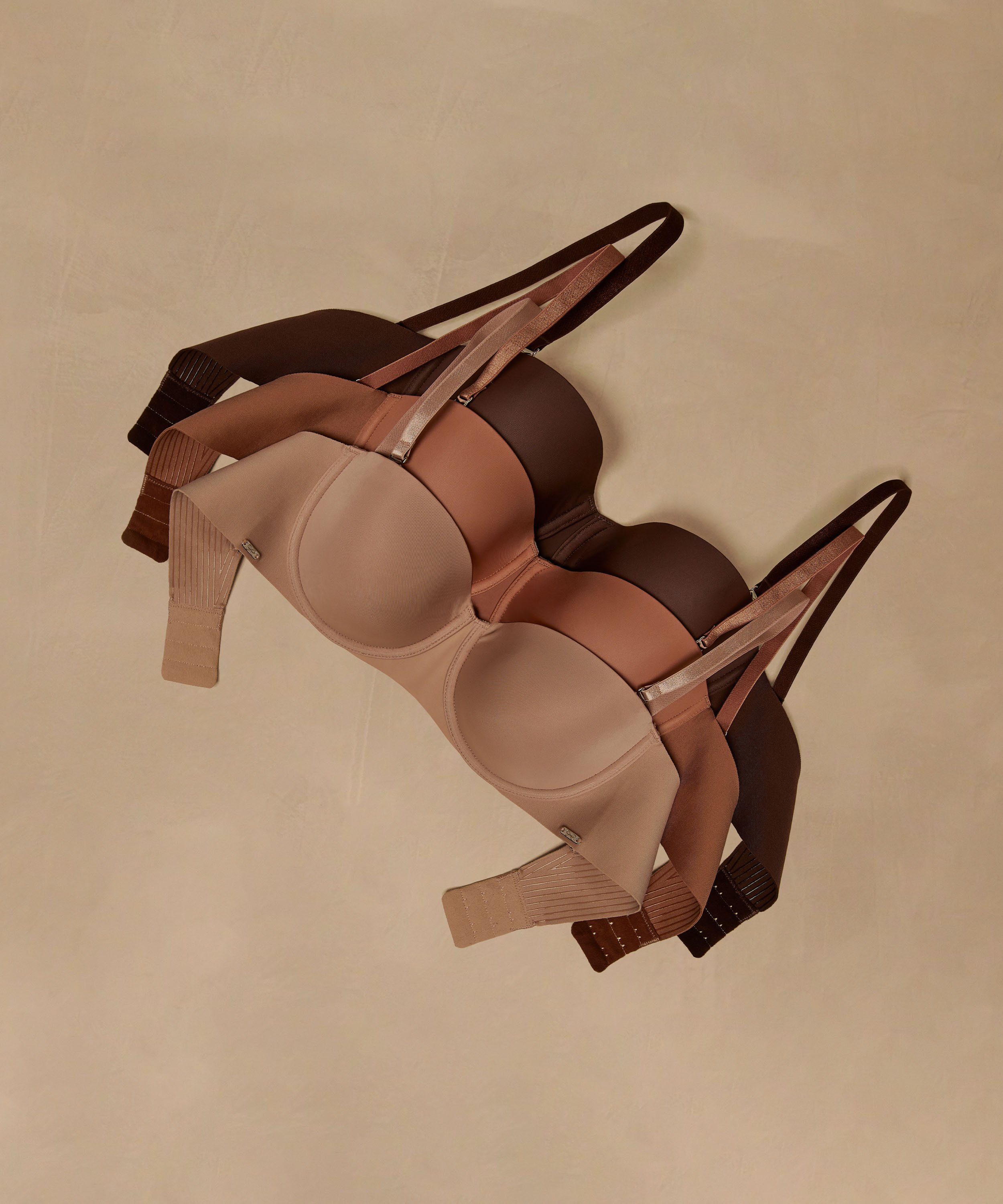 Jane Padded Strapless Underwired Bra, Beige, main