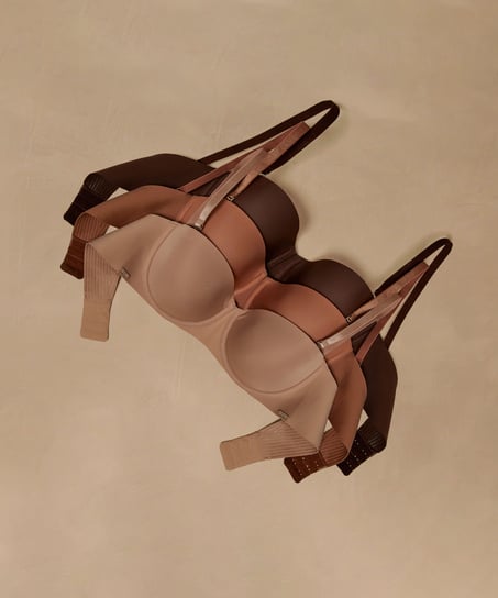 Jane Padded Strapless Underwired Bra, Beige