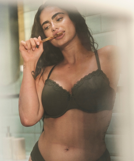 Lola Padded Underwired Bra, Green