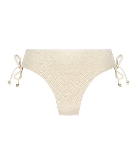 Crochet Rio Bikini Bottoms, White